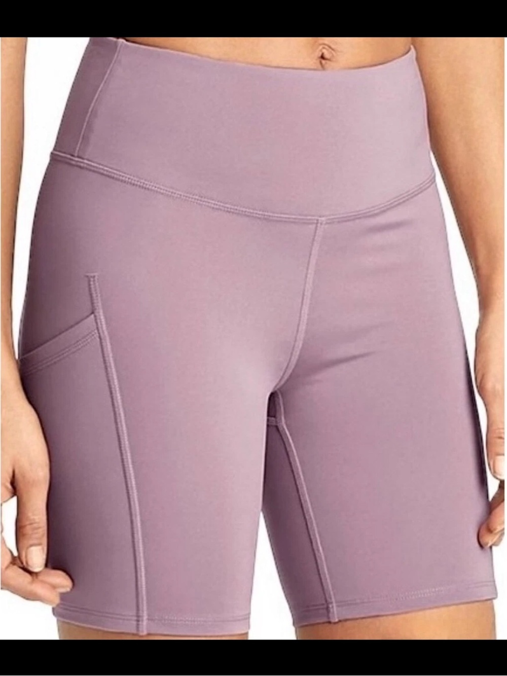 All in Motion Women's Sculpt High-Waist Lavender Bike Shorts 7” Large Like New
